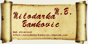 Milodarka Banković vizit kartica